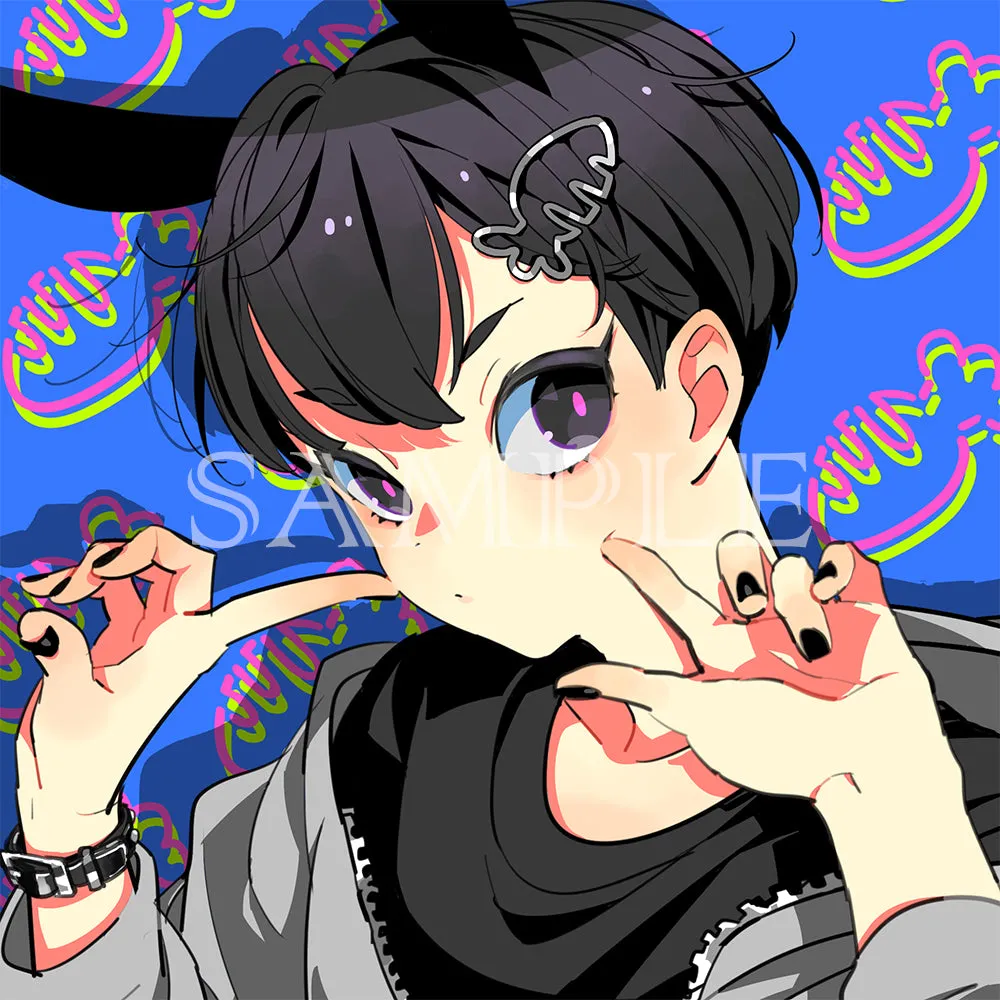 (Goods - High Resolution Print) Boys Gallery Kinako Chara-fine Board Kuro Bunny