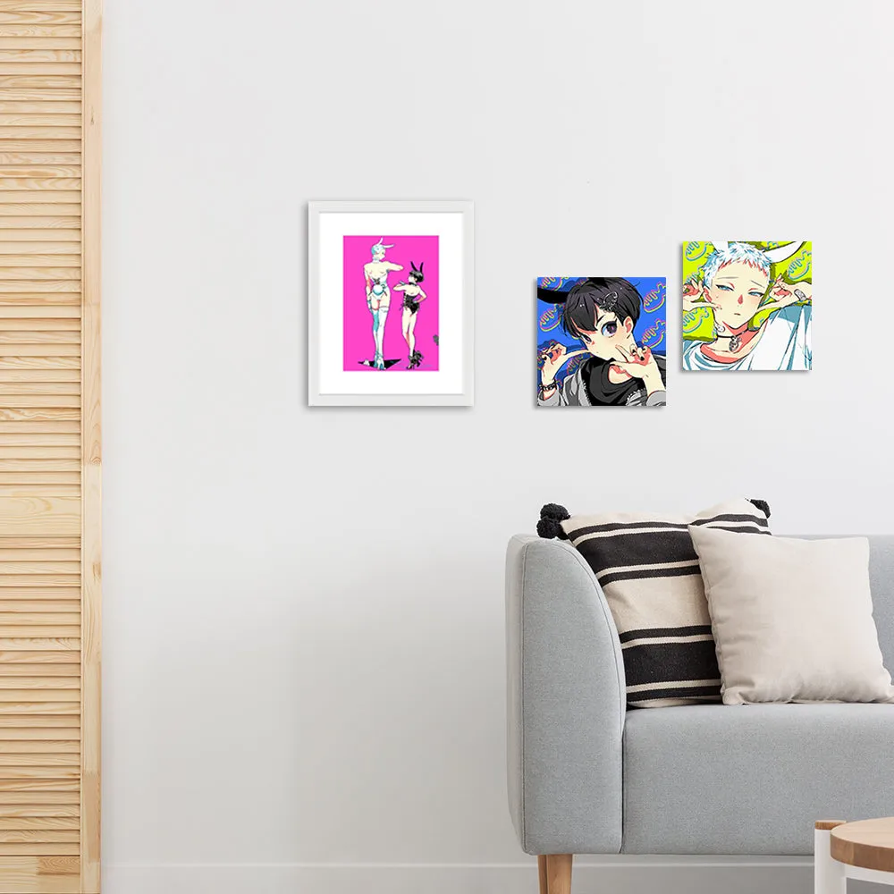 (Goods - High Resolution Print) Boys Gallery Kinako Chara-fine Board Shiro Bunny