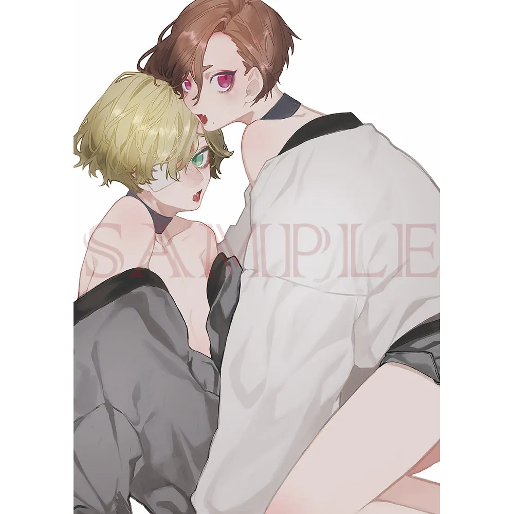 (Goods - High Resolution Print) Boys Gallery OTOCHI Chara-fine Kakushigoto A4 Size (Signed by the Artist)
