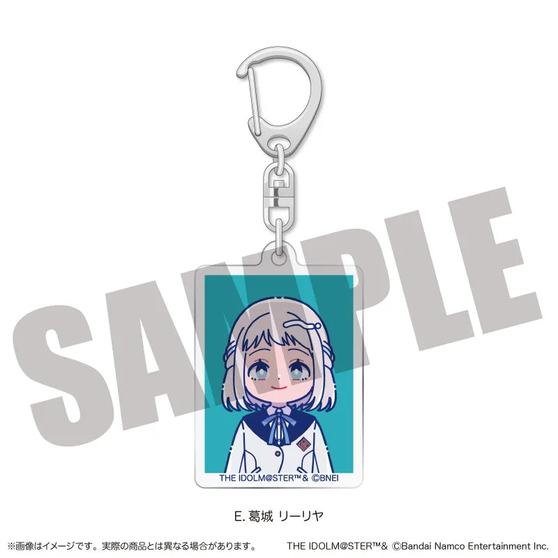 (Goods - Key Chain) Gakuen iDOLM@STER ID Card Photo Style Key Chain Vol.1 E Lilja Katsuragi