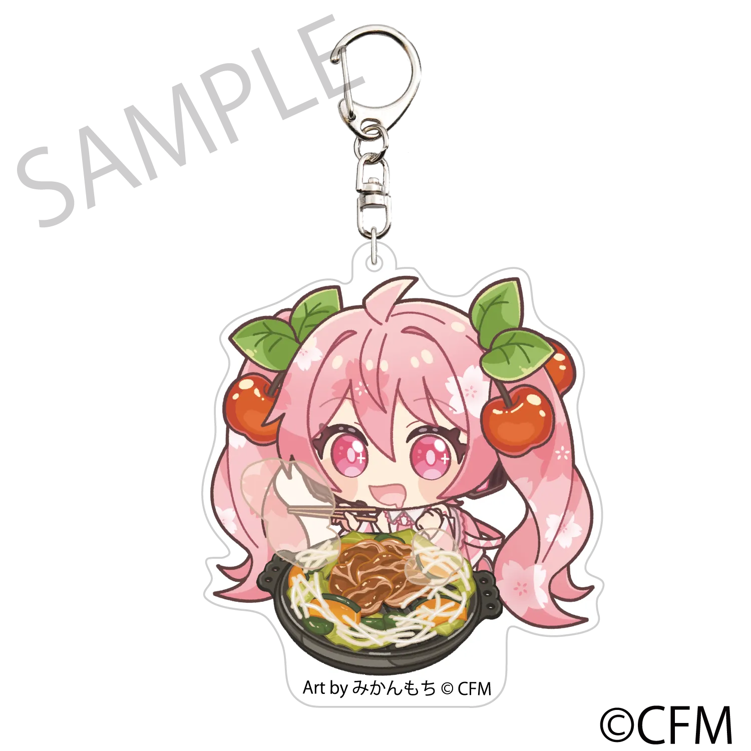 (Goods - Key Chain) Sakura Miku  Hirohako Die-cut Acrylic Keychain Hakodate 2025 Sakura Miku - Art by Mikanmochi