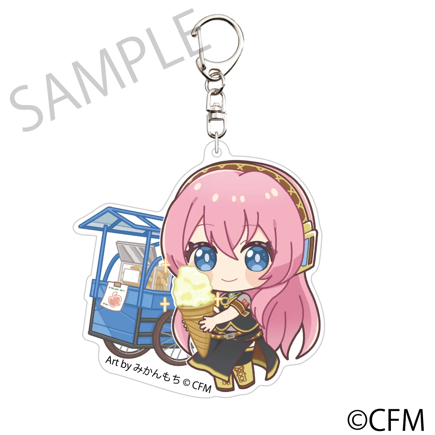 (Goods - Key Chain) Sakura Miku  Hirohako Die-cut Acrylic Keychain Hirosaki 2025 Megurine Luka - Art by Mikanmochi