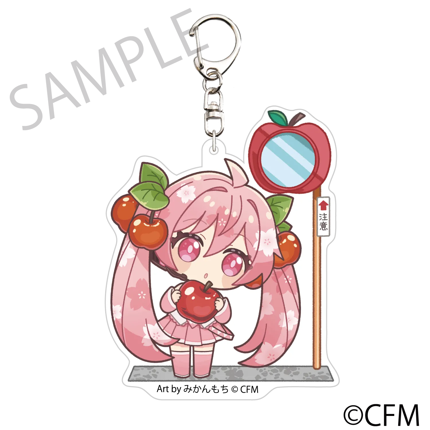 (Goods - Key Chain) Sakura Miku  Hirohako Die-cut Acrylic Keychain Hirosaki 2025 Sakura Miku - Art by Mikanmochi