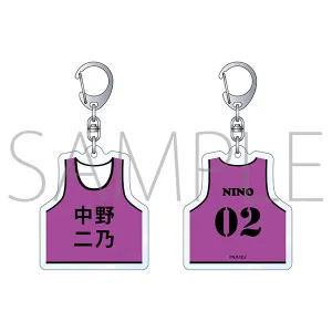 (Goods - Key Chain) The Quintessential Quintuplets Bib Shaped Acrylic Key Chain Nino Nakano