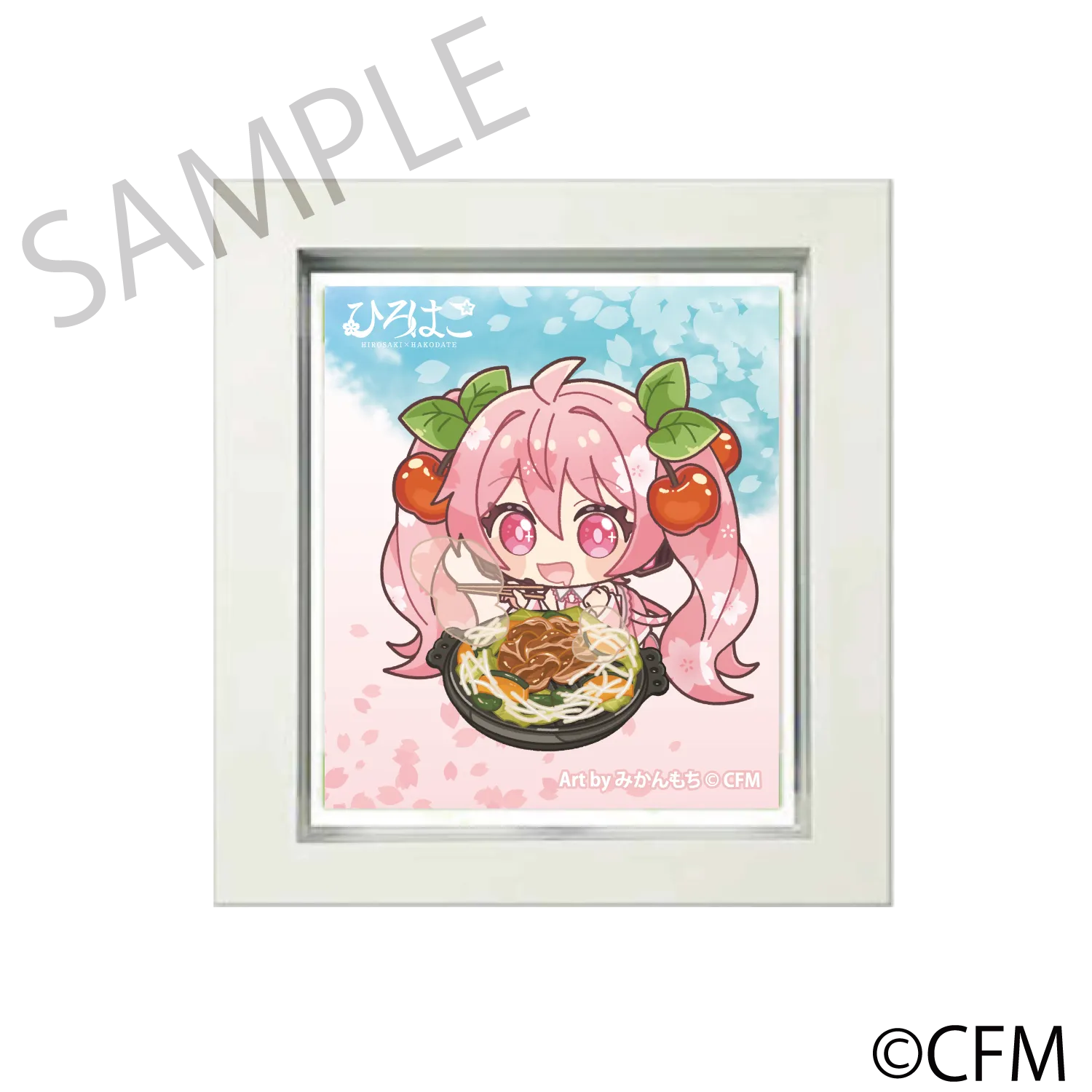 (Goods - Magnet) Sakura Miku  Hirohako Frame Magnet Hakodate 2025 Sakura Miku - Art by Mikanmochi