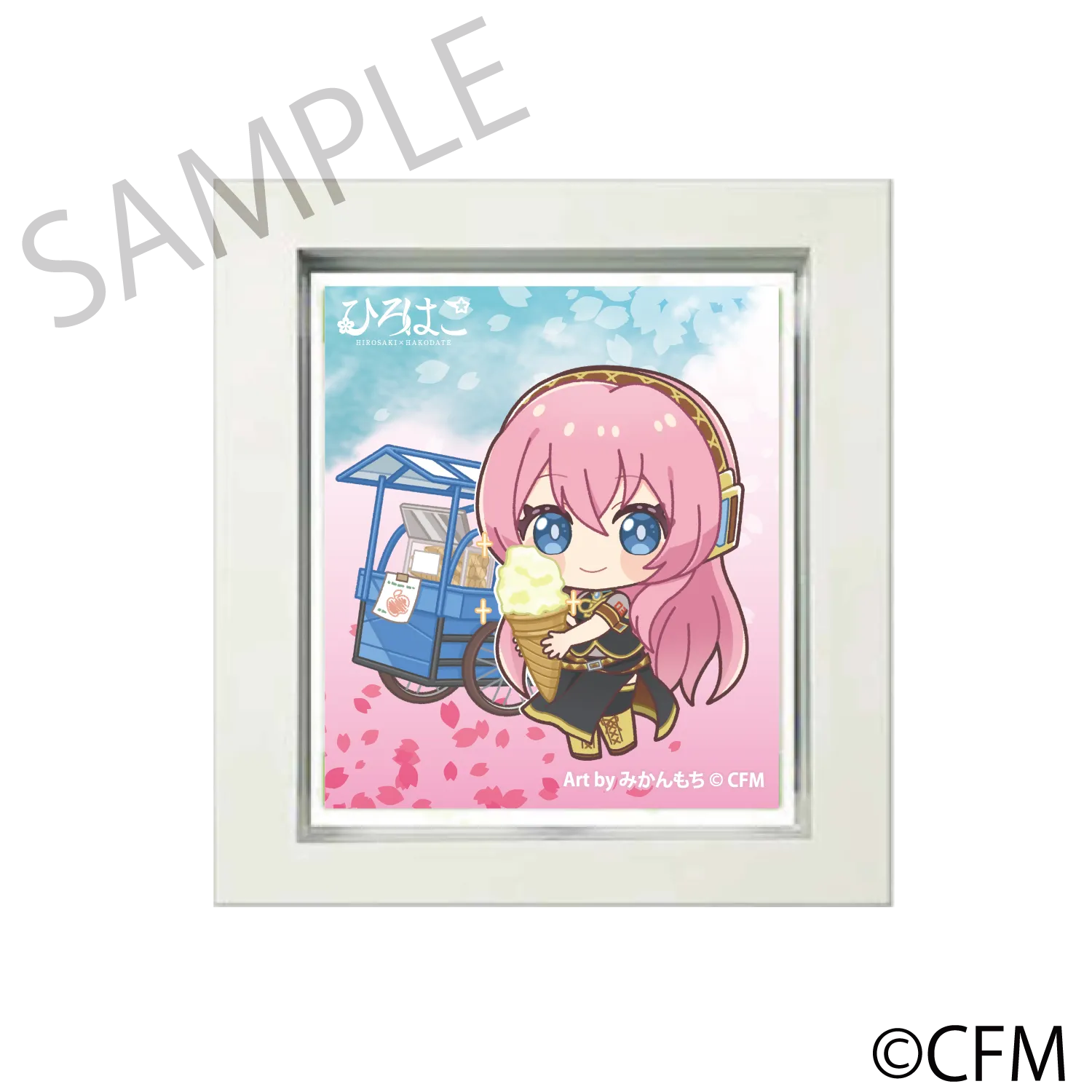 (Goods - Magnet) Sakura Miku  Hirohako Frame Magnet Hirosaki 2025 Megurine Luka - Art by Mikanmochi