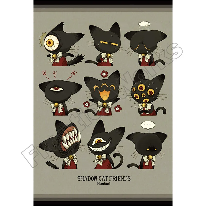 (Goods - Postcard) Maniani World Postcard D - Shadow Cat Friends
