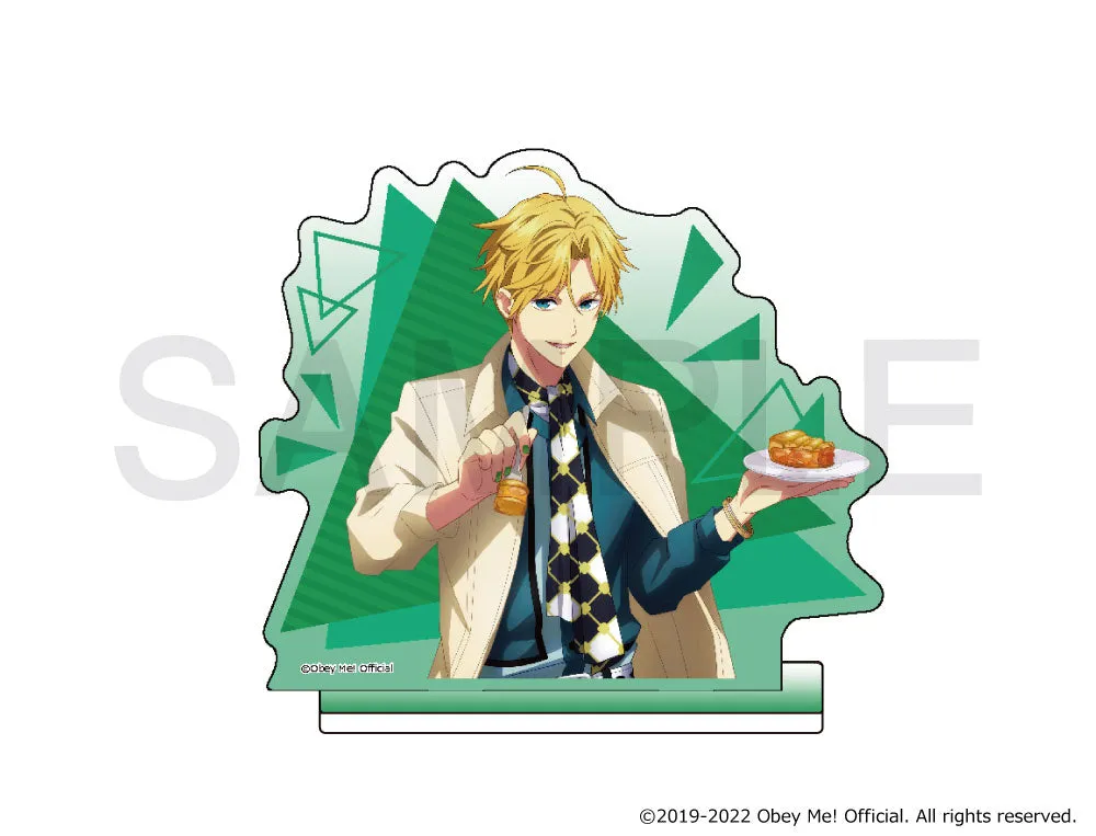 (Goods - Stand Pop) Obey Me! x mixx garden Dokidoki Cafe Meguri in Human World Waist-Up Acrylic Stand (Satan)
