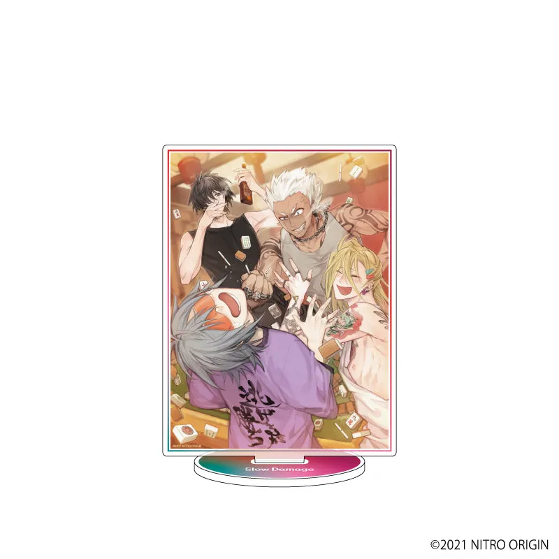 (Goods - Stand Pop) Slow Damage Acrylic Stand 05 - Towa & Kotarou & Mayu & Eiji (Official Art)