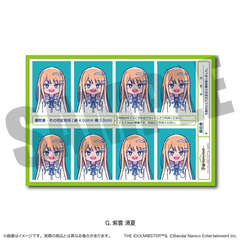 (Goods - Sticker) Gakuen iDOLM@STER ID Card Photo Style Sticker Vol.1 G Sumika Shiun