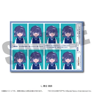 (Goods - Sticker) Gakuen iDOLM@STER ID Card Photo Style Sticker Vol.1 L Misuzu Hataya