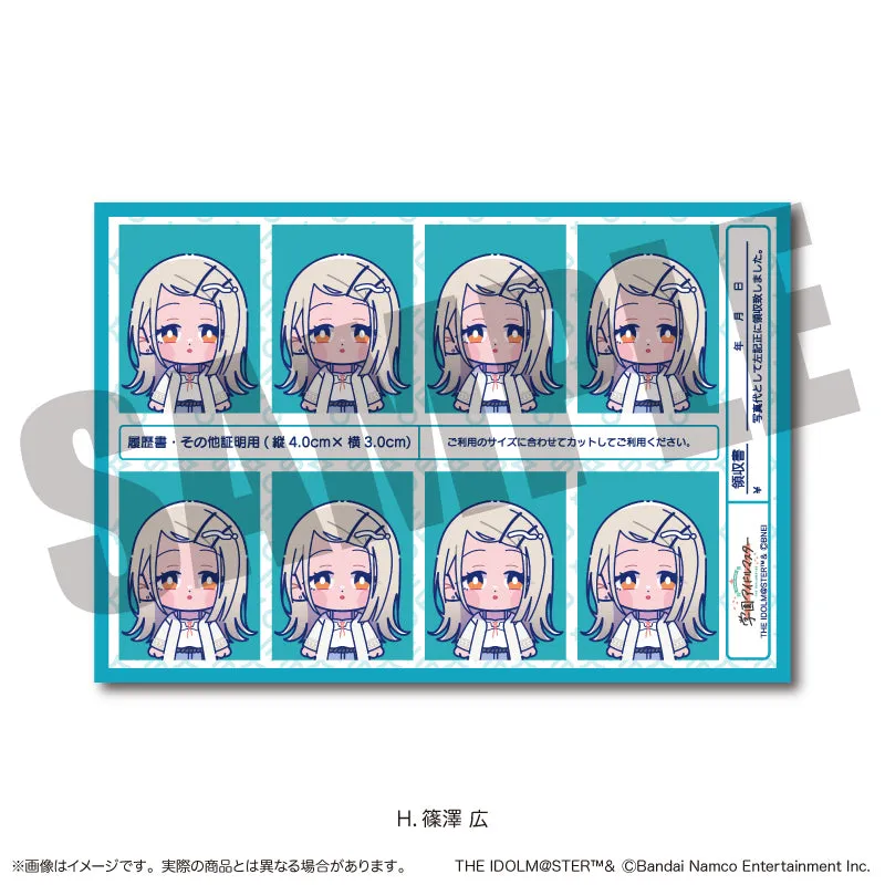 (Goods - Sticker) Gakuen iDOLM@STER ID Card Photo Style Sticker Vol.2 H Hiro Shinosawa