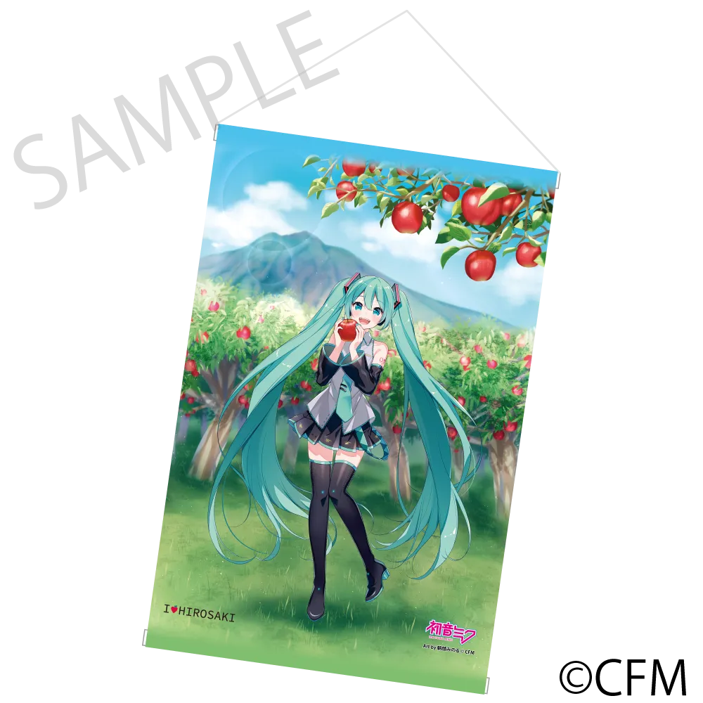 (Goods - Tapestry) Hatsune Miku  Hirosaki Apple Tapestry - Art by Asagao Minoru