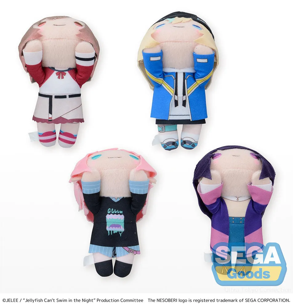 [Pre-order] Jellyfish Can't Swim in the Night - Mahiru Kouzuki & Kano Yamanouchi & Kiui Watase & Mei Kim Anouk Takanashi NESOBERI Mini Plushie SEGA